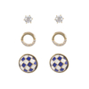 in-stock 3-pair suits cz earrings$2.42~2.9