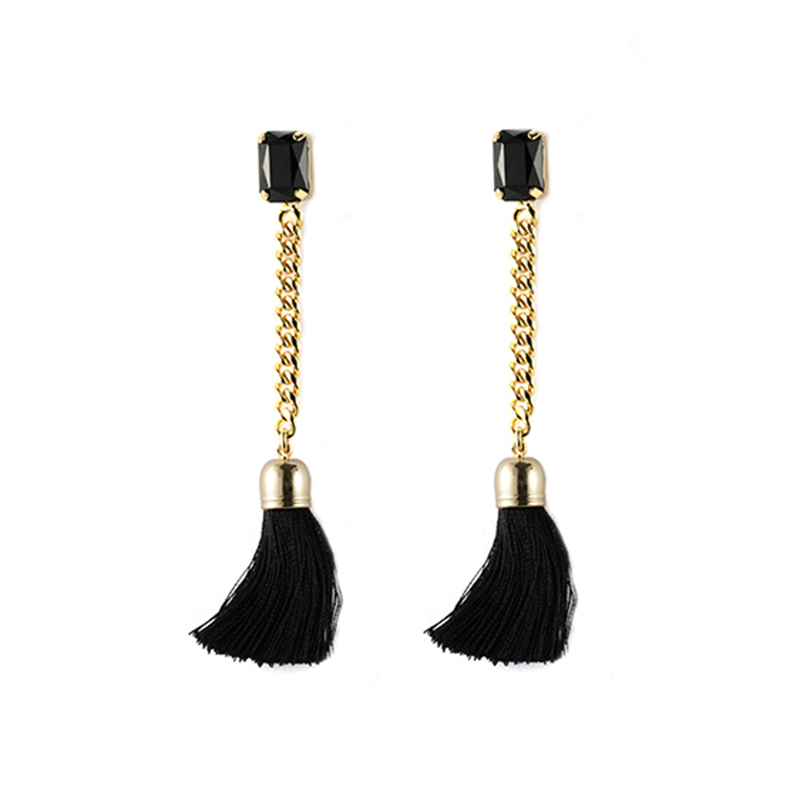 In-stock Tassels Cz Earrings