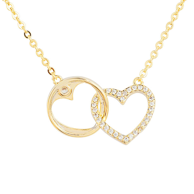Linked Heart Pendant Necklace