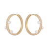 Pearl Zirconia Hop Earrings Wholesale $1.5-2.0