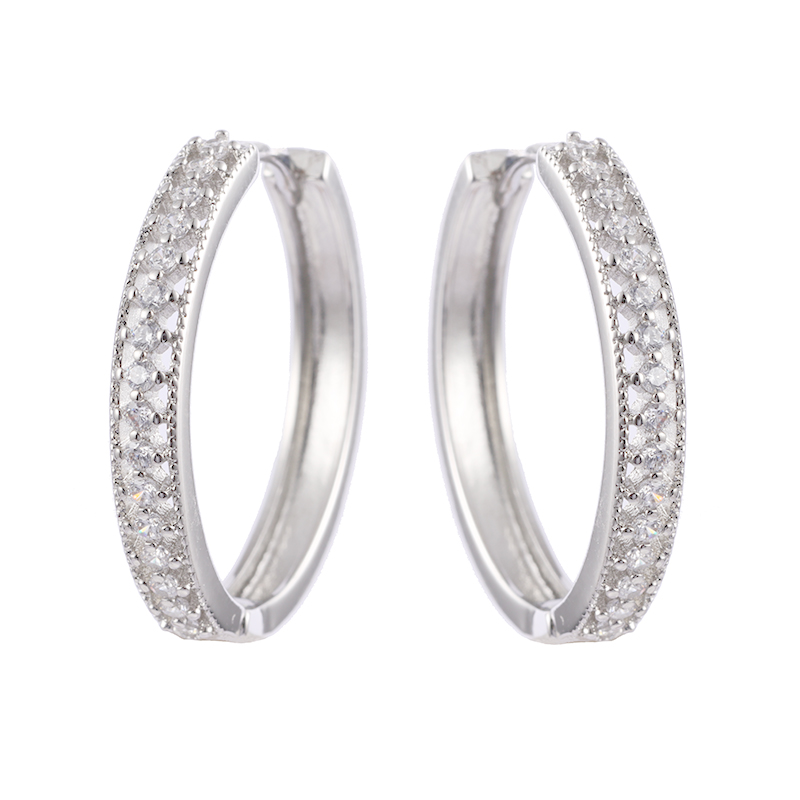 Cubic Zirconia Hoop Earrings $1.0-1.4