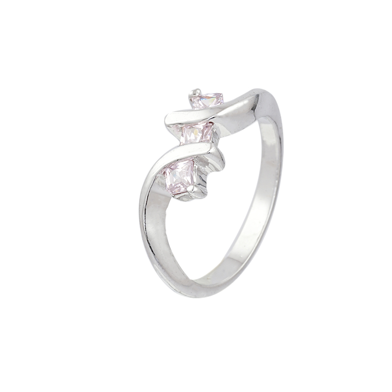 Simple Line Glass Crystal Ring