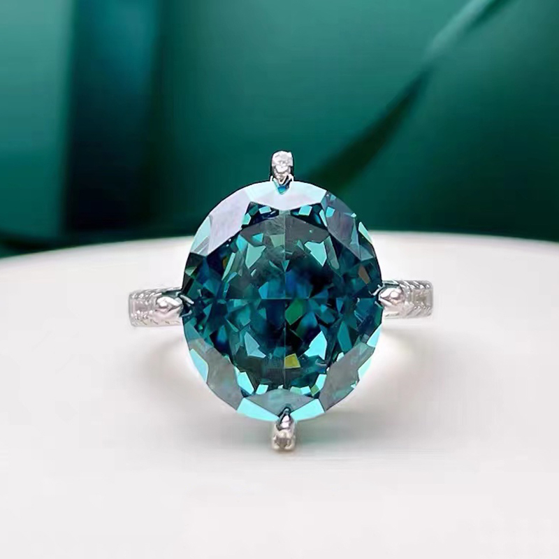 Senior Blackish Green Big Gemstone Ring RTB093