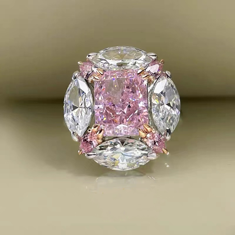 Bright Pink Gemstone Ring RTB101