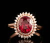 Red Big Gemstone Ring With Inset Drill RTB120
