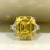 Emerald Cut Yellow Gemstone Big Ring RTB016
