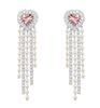 Love Long Tassel Pearl Drill Earrings ETB084
