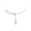 Aurora Ribbon Knot Necklace NTB043