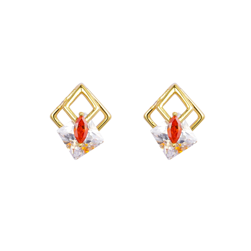 Basic Style Mix Color Cz Earrings