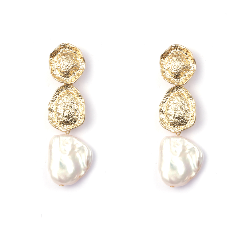  Handmade Style Baroque Pearl Pendant Fashion Earrings