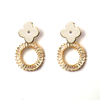 Golden Yellow Cz Hoop Earrings