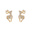 Deer Cz Earrings
