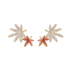 Maple Leaf Earrings with Cz