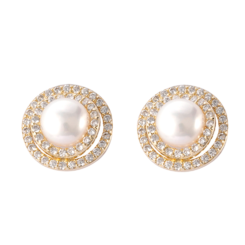 Pearl Studs Cz Decor $2.13-2.54