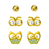 Multi-piece Set OWL Cubic Zirconia Earrings$1.81~2.3