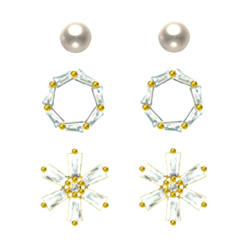 In-stock Multi-piece Set Cz Earrings$2.65~3.1