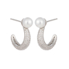 Hoop Earrings Faux Pearl Decor Wholesale Price $3.14-3.64