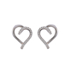 In-stock Simple Cz Heart Shaped Earrings