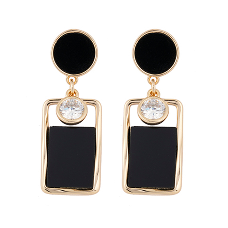 In-stock Enamel Cz Earrings