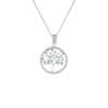 Tree Charm Necklace with Colored Stone