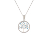 Tree Charm Necklace with Colored Stone