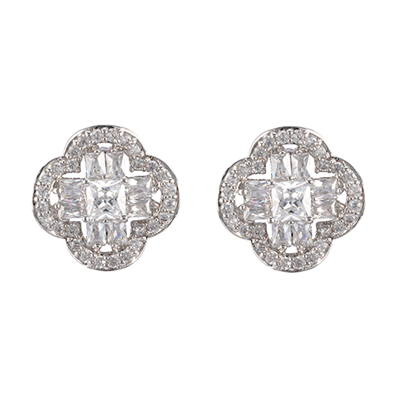 In-stock + little flower cubic zirconia earring