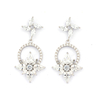 In-stock flower basket cubic zirconia earrings $3.0-$3.4