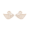 Pearl And Cz Decor Swan Earrings $2.06-2.46