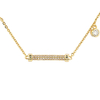 Basic Style Rhodium Plated Necklace with Zirconia