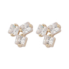 in-stock 3-square cubic zirconia group earring