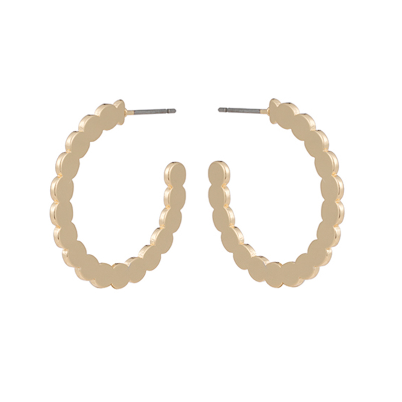Fashion Plain Hoop Earrings$0.7~1.12