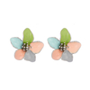 In-stock Multicolor Enamel Floral Earrings