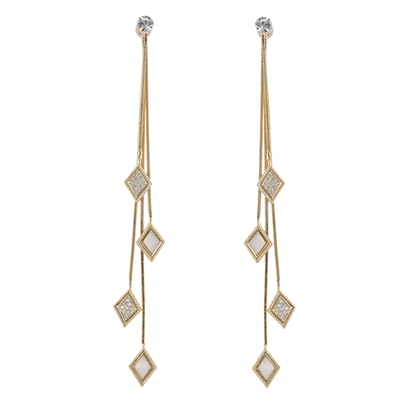  tassel earring with square stones for sales $3.0--$3.6