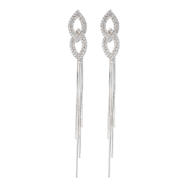 Fashion tassel earring with silver color for sales $1.0--$1.2