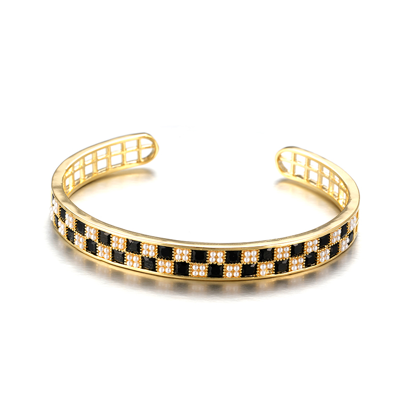 Fashion styles open Bangle with black enamal $4.6-$5.4