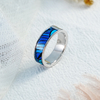 Blue print line fashion ring PET025