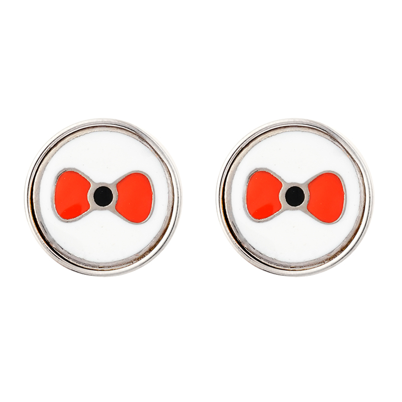 DIY Red Bowknot Studs in stock E0046-1