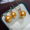 Big Pearl Pendant Necklace and Studs Set STB003