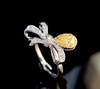 Bowknot Yellow Diamond Ring RTB136
