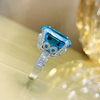 Fashion Bling Blue Big Gemstone Ring RTB004