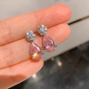 Fashion Bling Crystal Pink Earrings ETB032