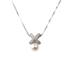 Pearl And Cubic Zircon Pendant Necklace