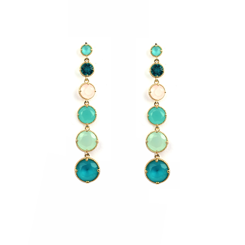 Multicolor Colored Stone Earrings