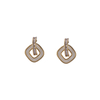 In-stock Square Circle Drop Earrings