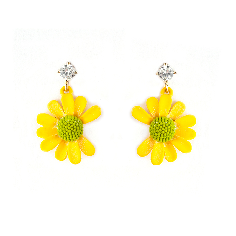 in-stock Chrysanthemum missing petal earrings