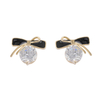 In-stock Bowknot Rhinestone Earrings