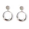  In-stock cubic zirconia gradient round earrings $2.1