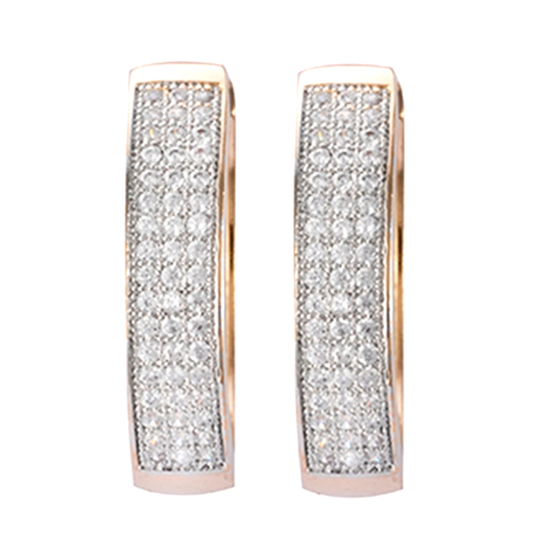 in-stock I shape cubic zirconia earring