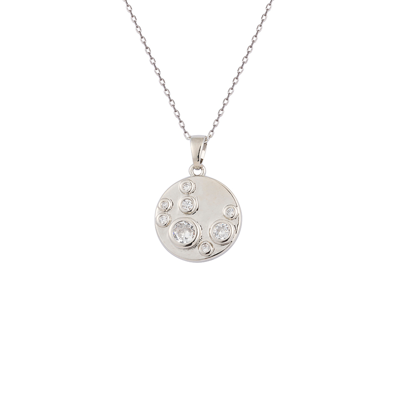 Dot Coin Charm Necklace