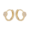 Zirconia Hoop Earrings 2 Colors Plated $1.5-2.0